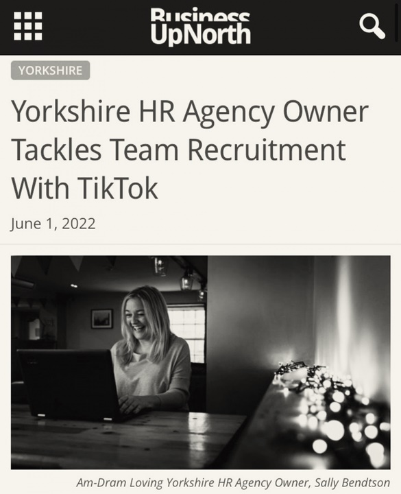 It turns out our TikToks have helped us recruit our next team member (more to come on that in weeks to come 😉)

And Business Up North has featured a story about it.

Have a read of the article the link can be found down below.

businessupnorth.co.uk/yorkshire-hr-a…