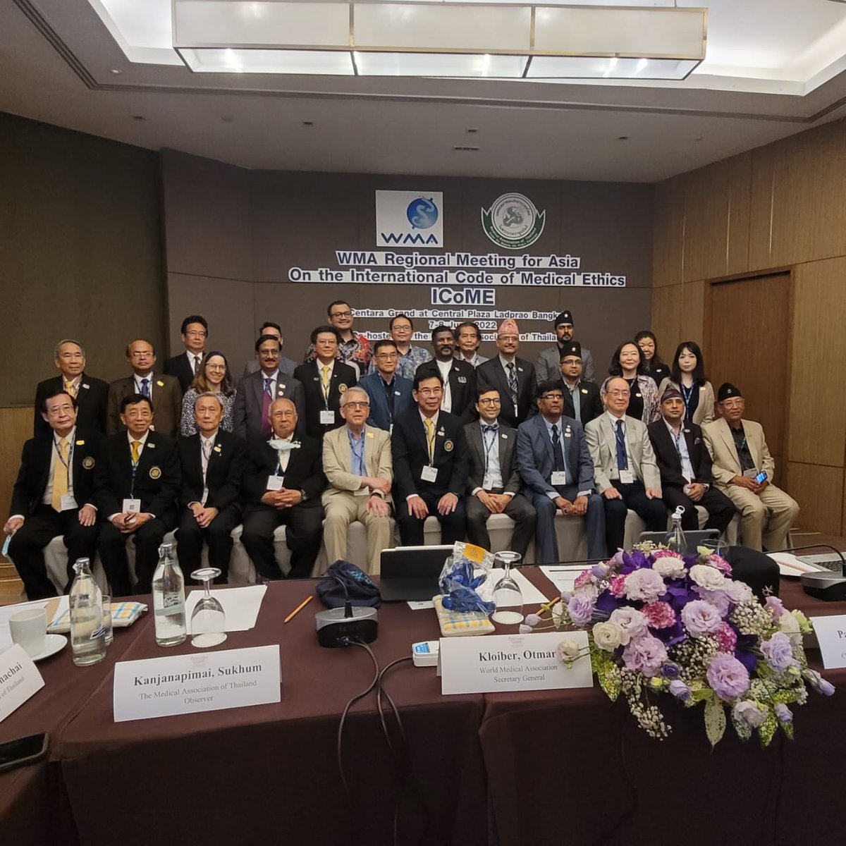 NMA President <a href="/DrKarkiL/">Dr Lochan Karki</a> and representatives from Nepal participating in <a href="/medwma/">World Medical Association</a>  Regional Meeting for Asia on the International Code of Medical Ethics ICoME [7-8 June 2022], Bangkok