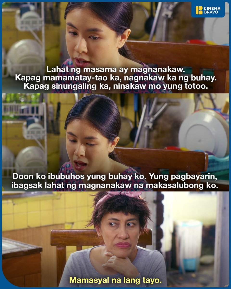 Kisses Delavin: “Lahat ng masama ay magnanakaw. Kapag mamamatay-tao ka, nagnakaw ka ng buhay. Kapag sinungaling ka, ninakaw mo yung totoo. Doon ko ibubuhos yung buhay ko. Yung pagbayarin, ibagsak lahat ng magnanakaw…"
Ai-Ai Delas Alas: “Mamasyal na lang tayo.”
🎬D’ Ninang (2020)