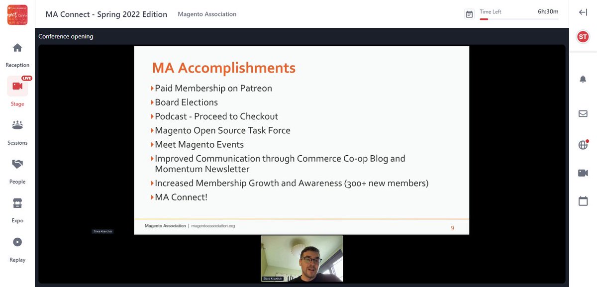 mudits87's tweet photo. The MA Connect is officially happening now! 
Giving a sneak peak in the opening session, @sonjarierr  &amp; @slkra tell us what this edition of the Conference is all about. 
Catch me live next! 

#MAConnect #MagentoConnect #MagentoConference #MagentoAssociation @MagentoAssoc https://t.co/gvQBAPzoQu