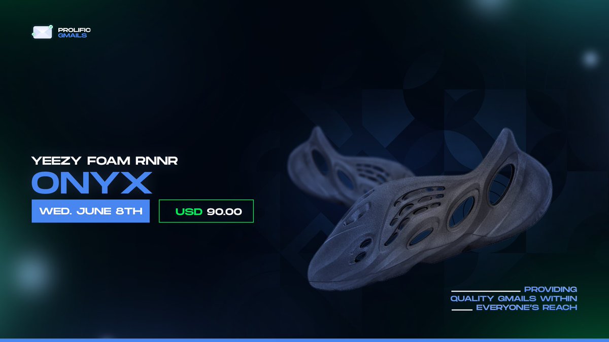 One of the biggest releases of the year. 

We finally get an all black Yeezy Foam RNNR.🔥

Make sure you’re prepared for the drop! Use code YEEZY10 for 10% off one clicks. Purchase here: prolificgmails.com/product-page/o…