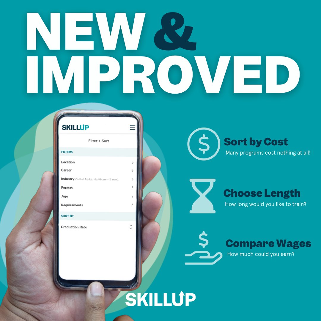 Big News! Today we launch our new and improved experience!! Our team has been working hard behind the scenes to bring you a new, easy to use site.

Hint: You can now find training programs easier than ever before. Go to skillup.org to explore!