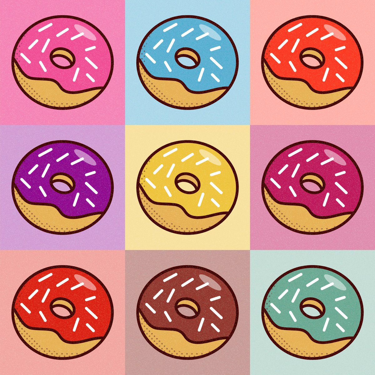 imnickzart's tweet photo. Maybe I was late for #NationalDonutDay or maybe I’m already pregaming for next year

#design #Illustrator https://t.co/lk9H3TCvUe