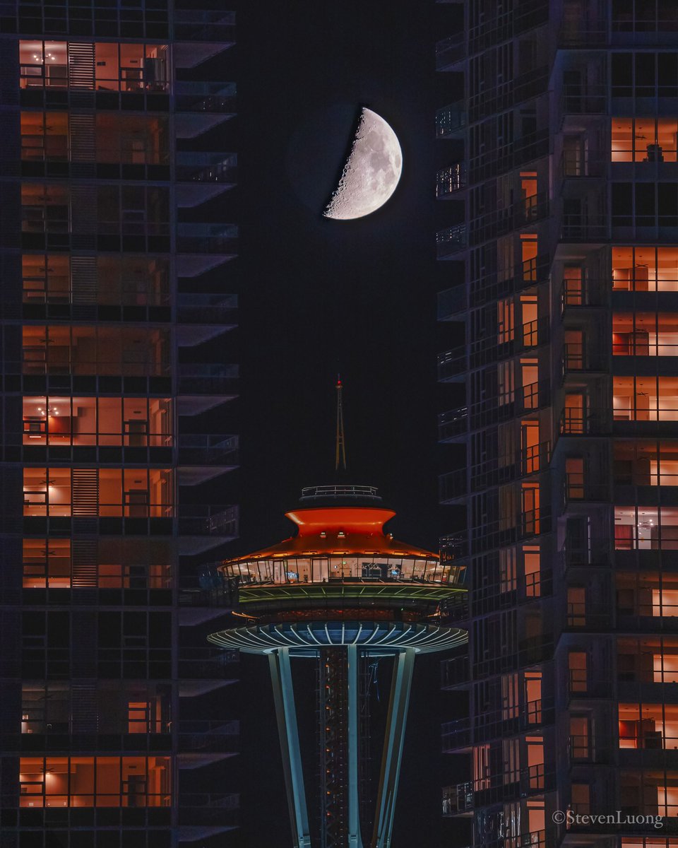 steven_t_luong's tweet photo. Strawberry Moon First half Quarter Moonset from last night! 
- It's The only clear night we have so far, I hope we can get some nicer weather soon…. https://t.co/eN6sVoE8jW