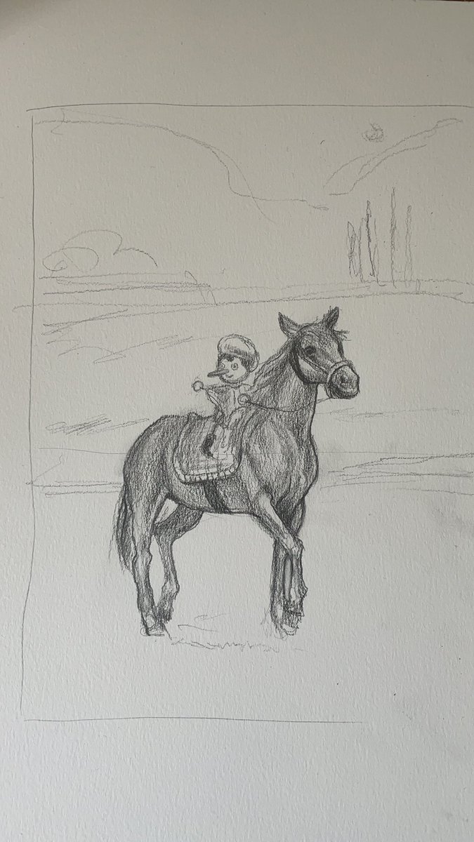 I don't usually do sketches, but I don't usually do horses either. 🐄🐄🐄