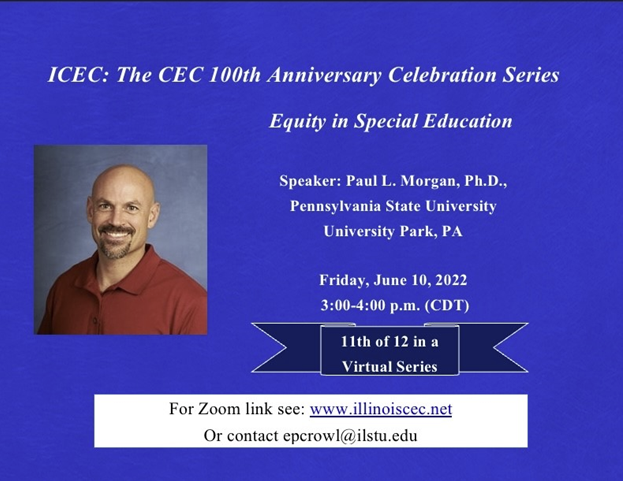 Happy to be contributing to the 100th anniversary of the International Council for Exceptional Children. This Friday afternoon, I will be discussing #equity in the U.S. special education system. #disabilities @PSU_EdPolicy @PSU_CollegeOfEd @psupopresearch @PRCPennState