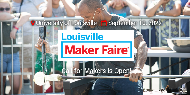 A Celebration of Makers of all Kind on Sept 10, 2022! Share Your passion! lnkd.in/g39S_zqn

Maker Faire is a gathering of fascinating, curious people who enjoy learning and love sharing what they can do. #creators #engineers #artists #scientists #crafters  #makerfairelou22