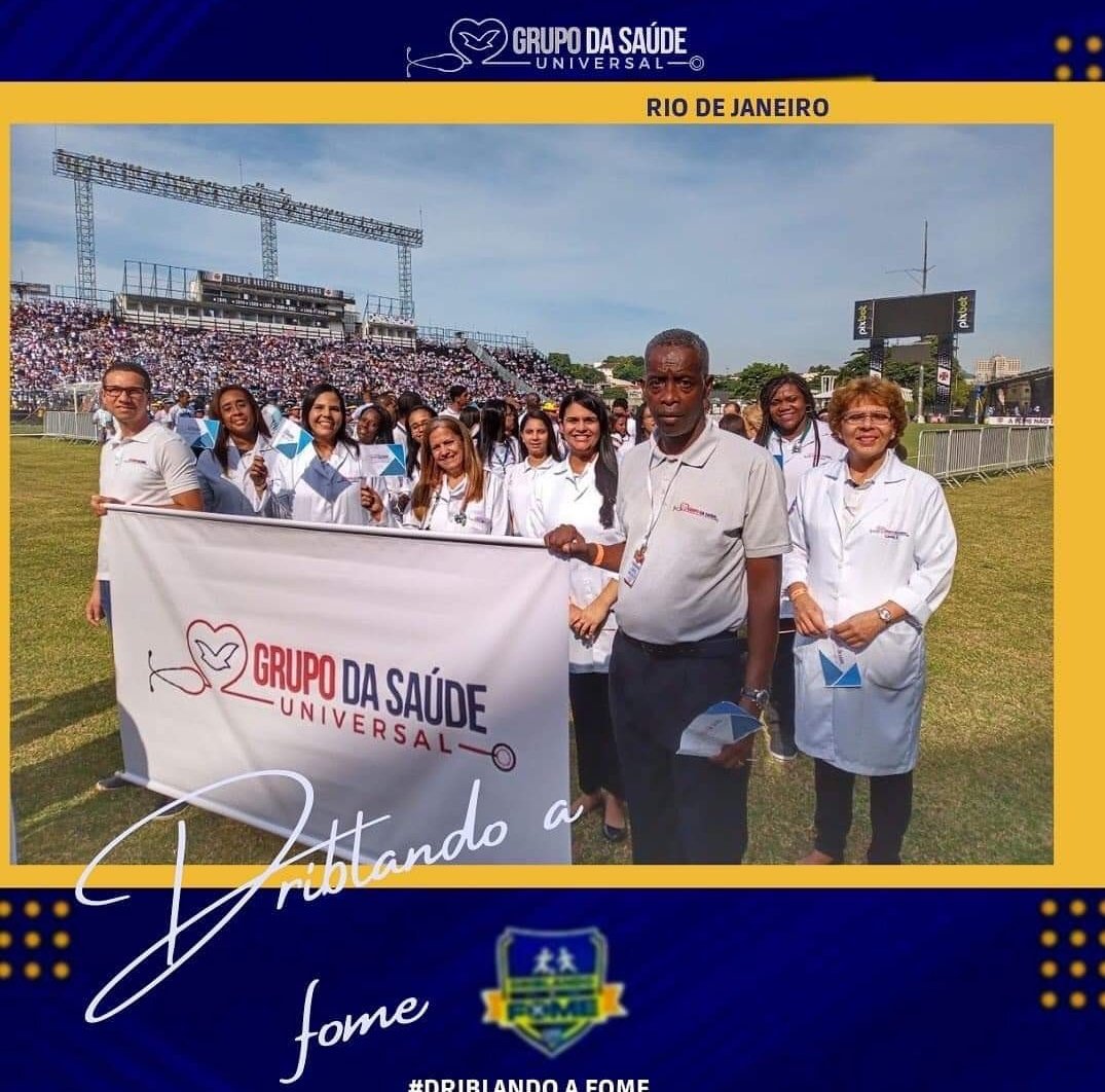 GsuUniversal's tweet photo. Driblando a fome Rio de Janeiro
O Grupo da Saúde Universal GSU esteve presente no evento Unisocial no Estádio São Januário Barreira do Vasco com o intuito de "driblar" a fome através de doações de alimentos
Sabendo que fome não tem religião
#GSUBrasil
#GSURiodeJaneiro #unisocial https://t.co/wNZg2z78wP