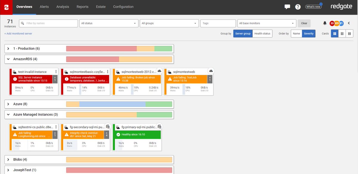 redgate's tweet image. The rumors are true! 😝
You can now monitor your @amazon RDS with #SQLMonitor, alerting you immediately when something is wrong, whether the #database is stored locally or on the #cloud.
Here's what you need to know: ow.ly/mxz150Jrus8