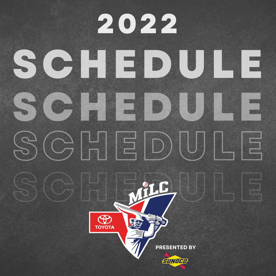 Minor League Cricket on Twitter "🗓️ Check the schedule and mark your