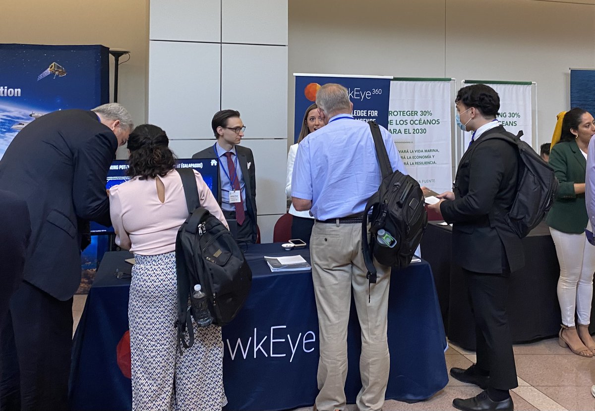 hawkeye360's tweet photo. Off to a great start at #CapitolHillOceanWeek. Stop by the HawkEye 360 table at #CHOW2022, located near the amphitheater for more information on the ways RF data can be used to reduce #foodinsecurity, #IUUfishing, and #oceanhealth.
#ReaganBuilding #DC https://t.co/9ahqumQwVm