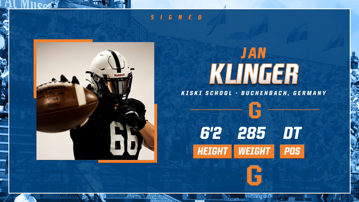 Our next incoming freshman is Jan Klinger! (<a href="/JanKlingerOL/">Jan Klinger</a> )

🏈 Defensive Tackle

📍Buchenbach, Germany

🏫 Kiski School (PA)

📽️ hudl.com/video/3/134376…

#GettysburgGreat #ChampionshipCharacter #GlobalBrand