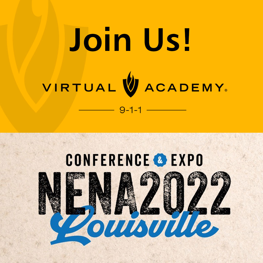 We look forward to seeing you in Louisville next week at the NENA National Conference! Please stop by our Booth #827 to see us to learn what's new and register to win prizes and some Virtual Academy 9-1-1 swag! #VirtualAcademy911 #NENA #NENALouisville
