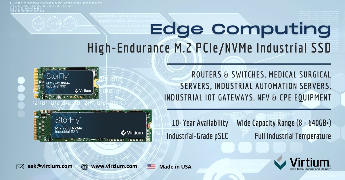 Virtium on Twitter "Virtium offers M.2 PCIe/NVMe Industrial SSDs