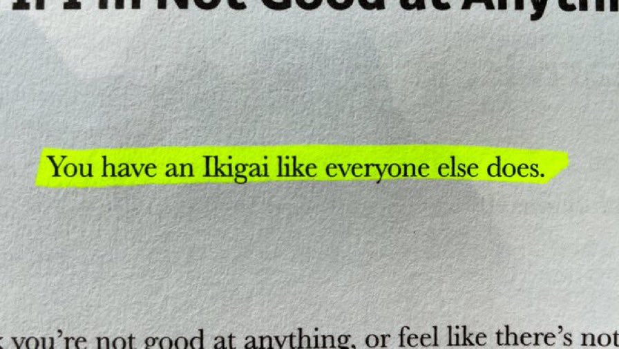 8) You have an Ikigai like everyone else does.