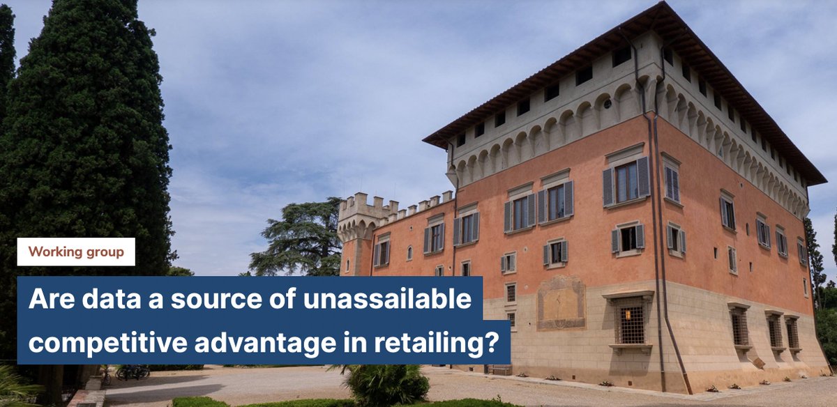 Are data a source of unassailable competitive advantage in retailing? 

Join us tomorrow for a talk by Benoît Durand! 15:00-16:30, in person or on zoom. Register here: eui.eu/events?id=5498…
