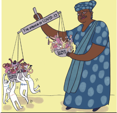 WTO DG @NOIweala & TRIPS Council Chair @lagberie are going along uncritically with wealthy countries to play the IP game. 
@NOIweala, @lagberie, are you on the side of profits or on the side of saving lives? 
#Fem4PeoplesVaccine #EndCOVIDMonopolies #peoplesvaccine #MC12 #WTO
