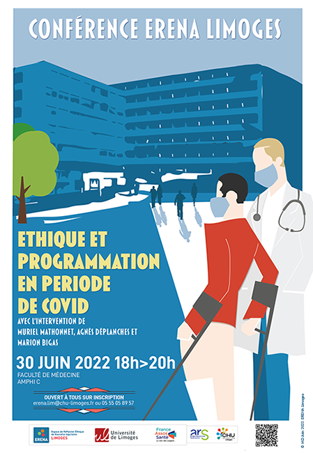 ERENALimoges's tweet photo. Inscrivez-vous à la conférence "Ethique et programmation en période de COVID" du 30 juin 2022 d'ERENALimoges à la faculté de médecine de Limoges avec l'intervention du Pr Muriel Mathonnet, Professeur en Chirurgie digestive au #CHULimoges, Directrice du @CanceropoleGSO... https://t.co/9pM9NhRBo5