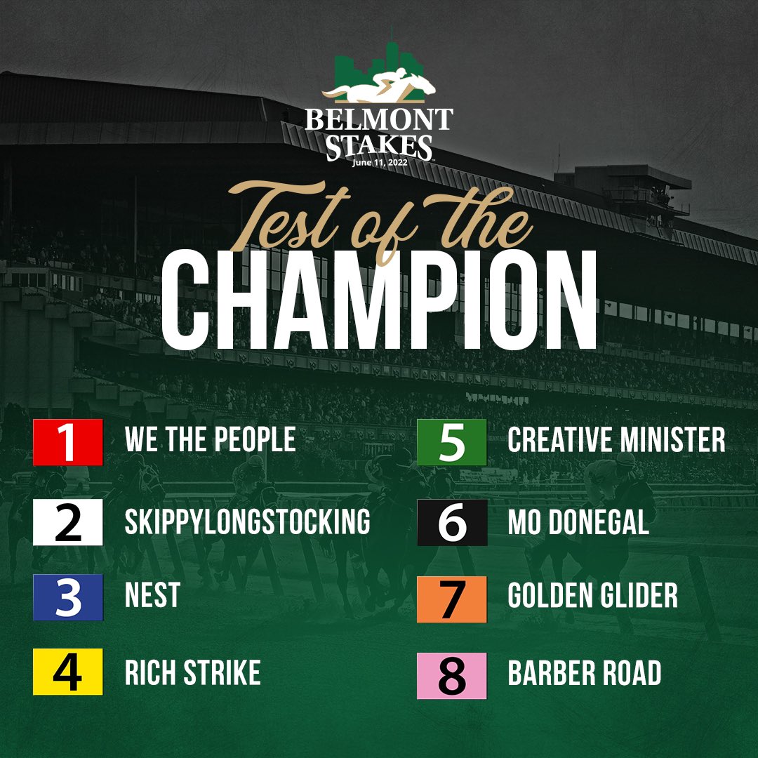 Belmont Stakes on Twitter "⭐️ The field for the BelmontStakes