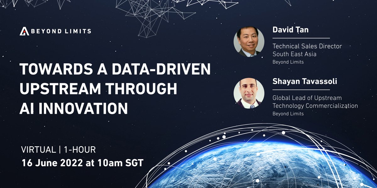 Join us on June 15 at 9pm CT for a digital transformation webinar 'Towards a data-driven upstream through AI innovation'.

Register non: bit.ly/3GZuyff