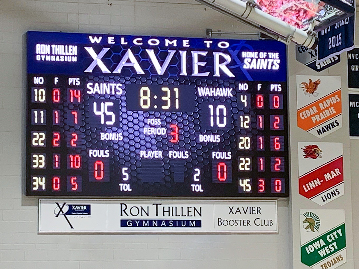 WatchfireSigns's tweet photo. Xavier High School has installed two new LED videoboards in its Ron Thillen Gymnasium, a 2,000-seat facility located on the high school campus.

Learn more: https://t.co/qH5m0KTUin

#ReadyDisplays #VideoBoards #Sports #WeAreWatchfire https://t.co/87CKfnZzup
