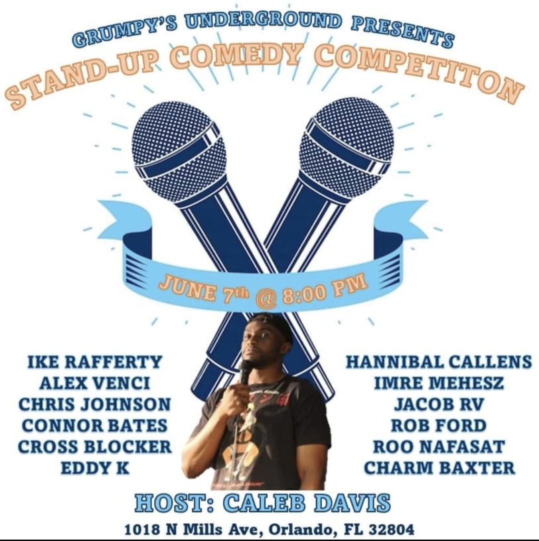 IMstandup's tweet photo. ORLANDO!! If you have never seen a comedy competition, maybe it's time. TONIGHT!! 8p ...  #comedy #standup #FLcomedy #bookme2023 https://t.co/KonB6PLmK6