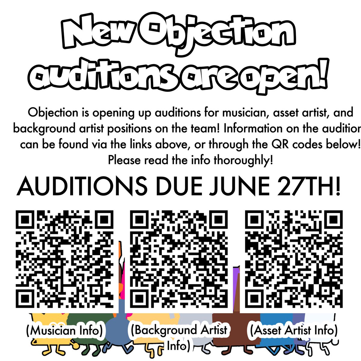 ObjectionShow's tweet photo. Audition info found here:
MUSICIAN: https://t.co/nRA728VfOl
BACKGROUND ARTIST: https://t.co/jhYpMwIWON
ASSET ARTIST: https://t.co/fKYWOcNmTZ

#bfb #tpot #objectionshow #digitalart #art https://t.co/uaYTlB6w2H