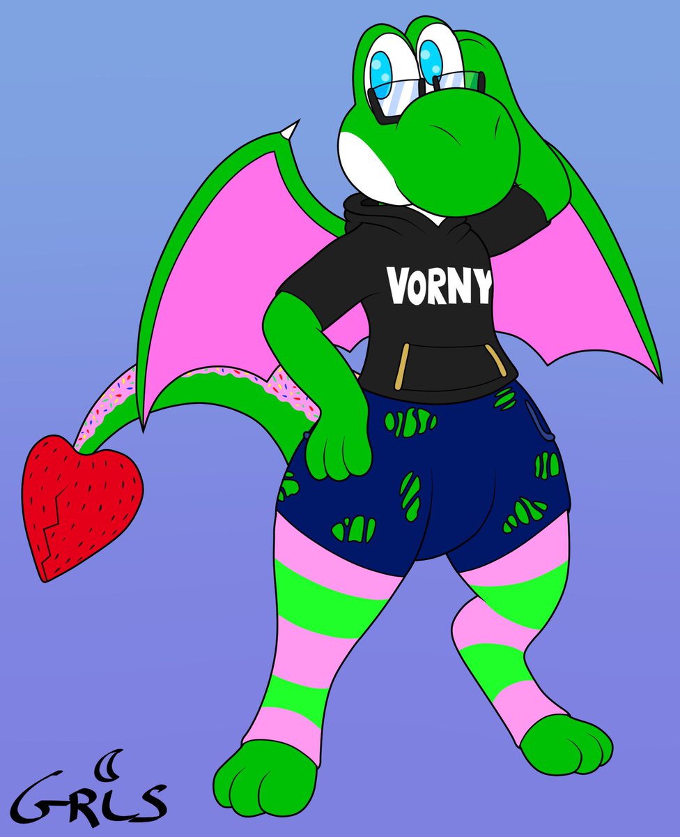DessertYoshi's tweet photo. Hello, glad you found me! My name’s YoshiDragon, Yoshi more commonly. I love to meet people, and eat them more! My character is a Yoshi and dessert hybrid that’s capable of shifting his body into plenty more delectable, sweet based forms! https://t.co/by0qdRYd7o