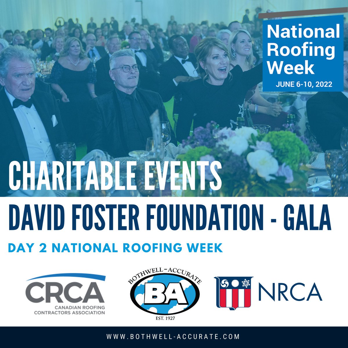 BothwellCo's tweet photo. BA was a Sponsor of the David Foster Foundation Charity, donating $450,000! What a great night supporting a great cause!

#community #charity #roofingweek #support #CRCA #NRCA #DavidFoster https://t.co/DuroWyIcO9