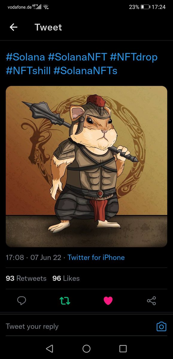 MacMofasNFT's tweet photo. @Sol_Hamsters Done 😎 https://t.co/n1stjtUYaN