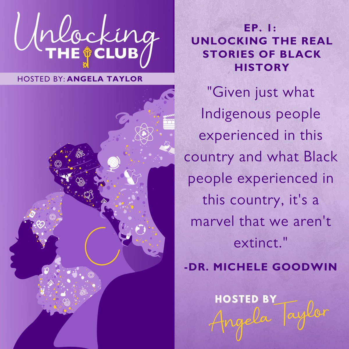 UnlocktheClub's tweet photo. We are so excited about tomorrow's release of Episode 1: Unlocking the Club with @michelebgoodwin that we wanted to share a quote that resonated with us.
Subscribe to the podcast. Tune in to hear about Dr. Goodwin's journey.
#podcast #unlockingtheclub #blackpodcast #blackwomen https://t.co/CyfUsWOueh