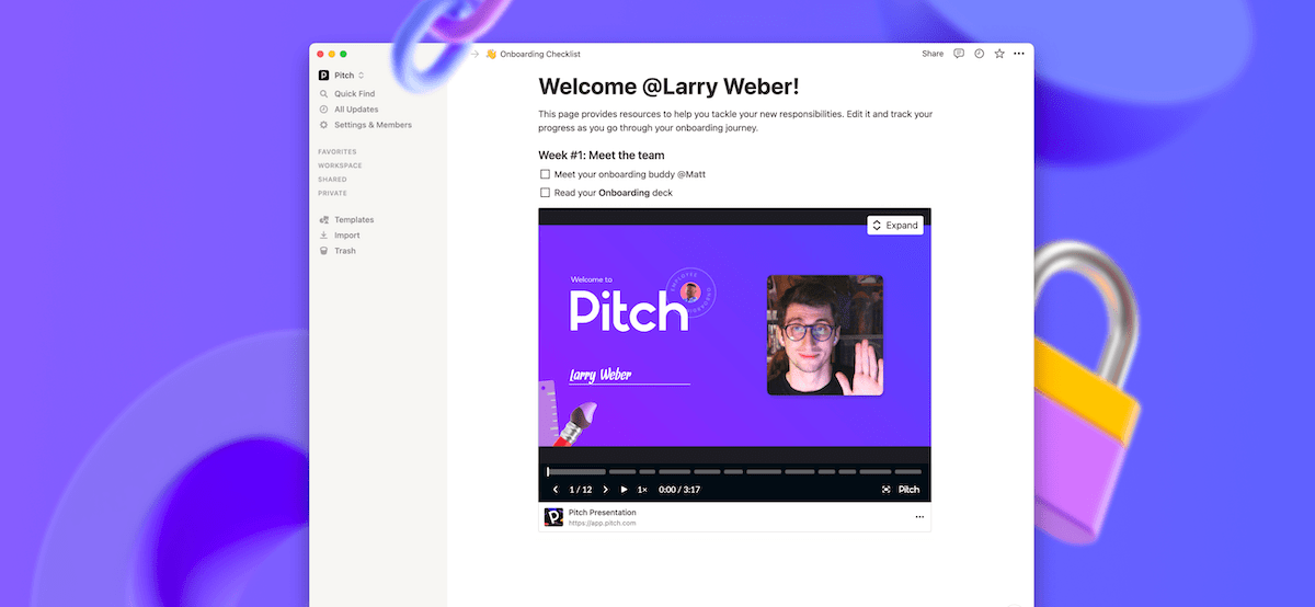 Et maintenant vous pouvez intégrer vos présentations <a href="/Pitch/">Pitch</a> directement dans vos espaces <a href="/NotionHQ/">Notion</a> ! Très utile notamment pour l'accueil des nouveaux, ou des devis avec présentation des produits

pitch.com/blog/present-a…