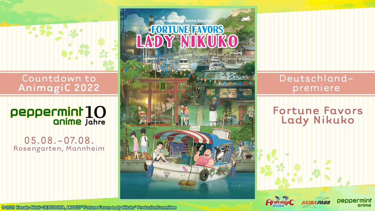 PepperAnime's tweet photo. #Deutschlandpremiere #FortuneFavorsLadyNikuko #AnimagiC2022 #AKIBAPASSFESTIVAL #peppermintanime #10Jahre #CountdowToAnimagiC https://t.co/gKbbPmlWnn