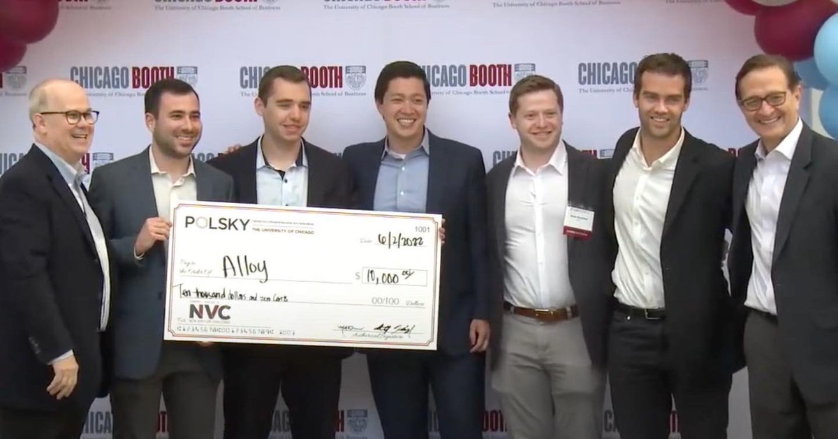 AlloySports's tweet photo. Excited to come out of #ChicagoNVC with $10,000! 

Thank you @polskycenter and congrats to all the other finalists. 

#BuildWinRepeat https://t.co/nKF4VV90UR