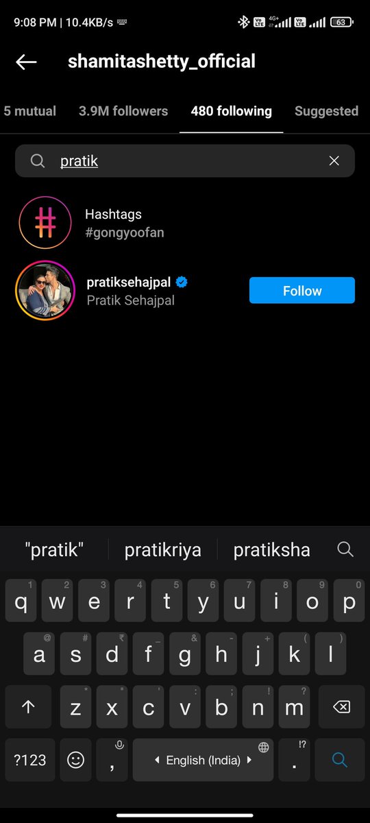 Shamita unfollow pratikutekar after posting with teja 
Now you tell who is insecure
#TejasswiPrakash  #TeJran