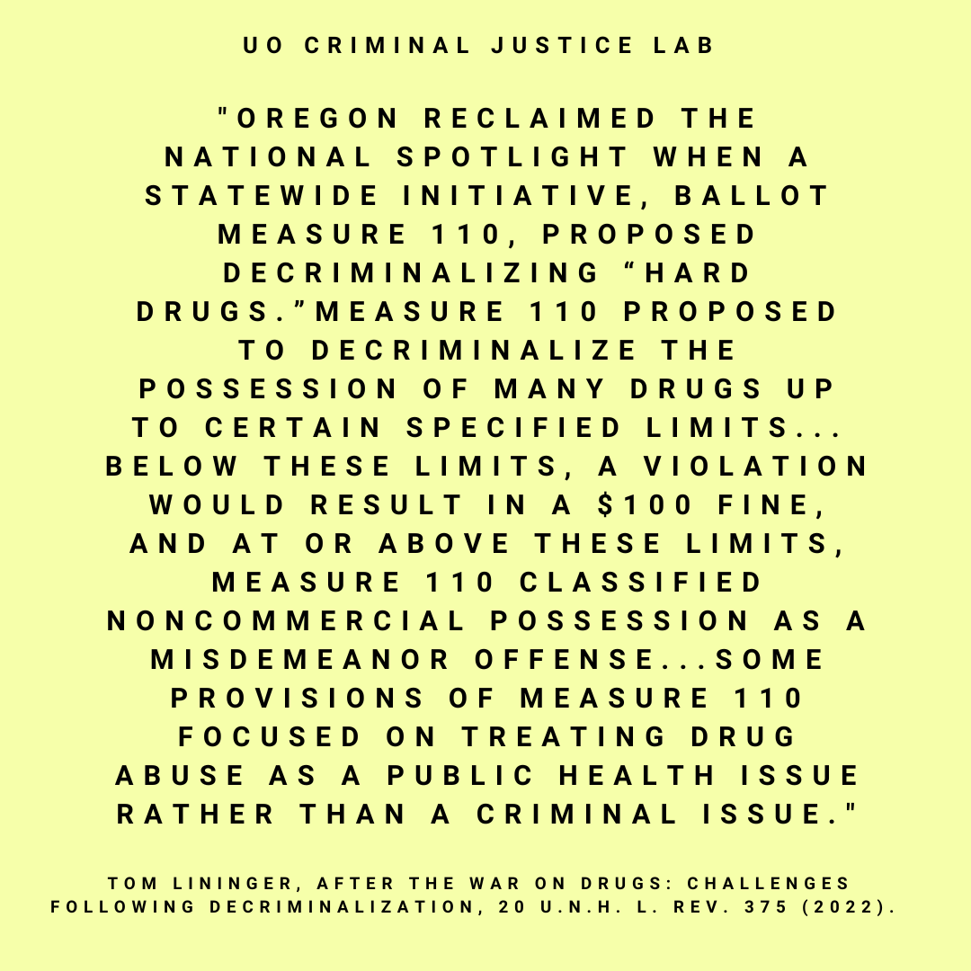 uocrimjustice's tweet photo. Some background on Oregons recent measure decriminalizing small amounts of substances, a move aimed at changing the landscape on the war on drugs
#ducks4research https://t.co/gZ7oBpHtUV