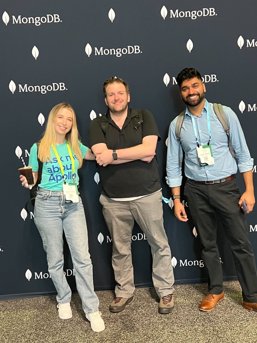 apollographql's tweet photo. What's up @MongoDB World? Come find us at the Terrace for some limited edition swag, rooftop views, and good vibes! 🚀 #MDBW22 https://t.co/DRUVwUBt8H