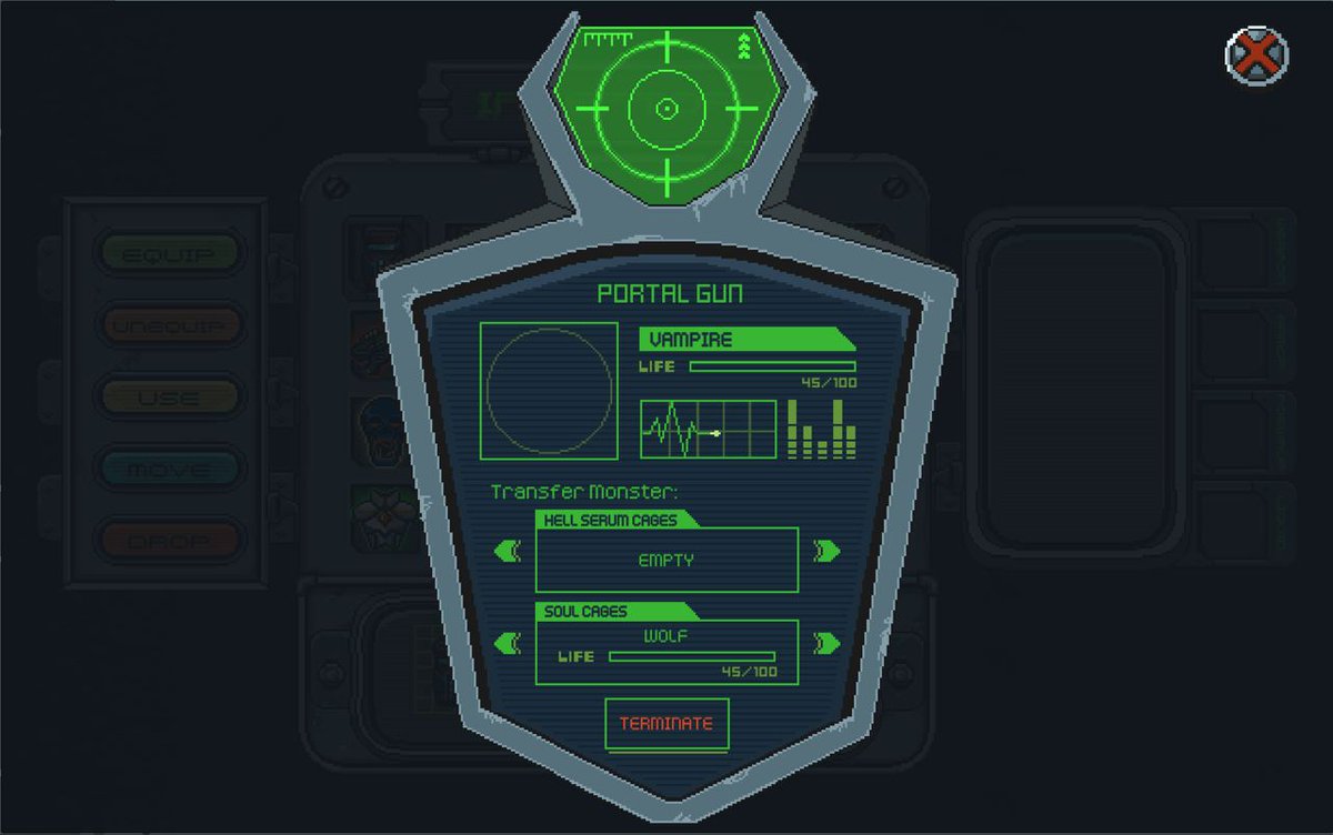 HellsingInu's tweet photo. The portal gun has a control panel that allows you to see what open cages you have, and decide whether a monster should be routed into a Soul Cage or a Hell Serum Cage.

View this and more live Saturday at 10PM EST, live on our Twitch:
https://t.co/L8fCtOIgLw https://t.co/RXRCDVOOEd