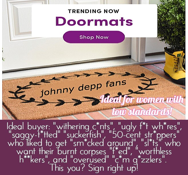 Kool_Aid_Free's tweet image. Wondering what to get your average remora for her birthday? Well, wonder no more! For women who love violent men who hate women and may just "accidentally" headbutt them in the face, we've got the perfect gift! #MeToo #lowstandards #istandwithamberheard #helaughsatyou #johnnydepp