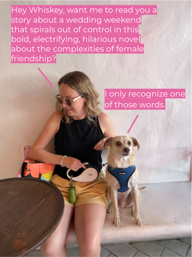 So Happy for You is out TODAY!! If you want a lil’ sneak peak of what’s in store (Trust falls! Kidnappings! Animal sacrifice! A homo literally trapped in a closet!) scroll through as I read the book to Whiskey and he provides hot takes.