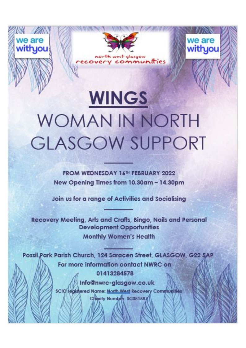 North West Recovery Communities (@NWRCGlasgow) on Twitter photo 2022-06-07 16:00:37