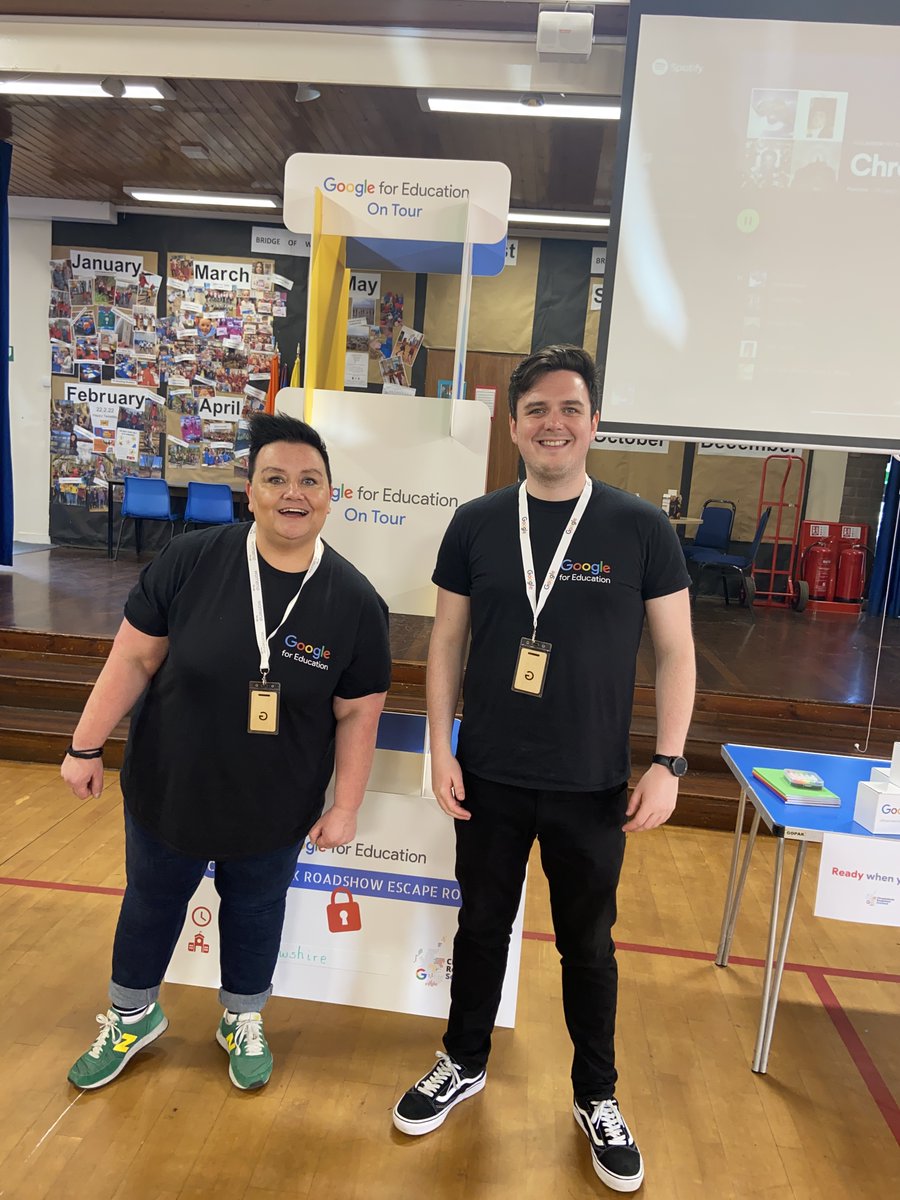 ChromebookTeam's tweet photo. The dream team is visiting Castle Kennedy Primary School in Dumfries & Galloway this Thursday! 🚐
@dgcouncil
#ChromebookRoadshow2022
#DigitalEscapeRoom
#GEGScotland
#DiscoverWhy
#Chromebook
#GFE
#GoogleForEdu https://t.co/1qcDceZpTo