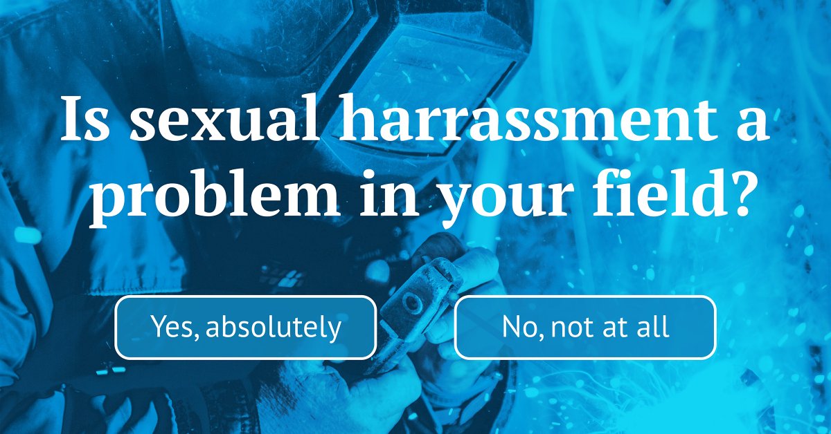 PleaSask's tweet photo. Do you think sexual harassment is a problem in your industry? We want to hear your thoughts and experiences to help shape our future programming.

If you work in a male dominated industry, we want to hear from you!

Take our confidential 5-minute survey:
https://t.co/exu8w9ggIy https://t.co/Wl0Svb8I9y