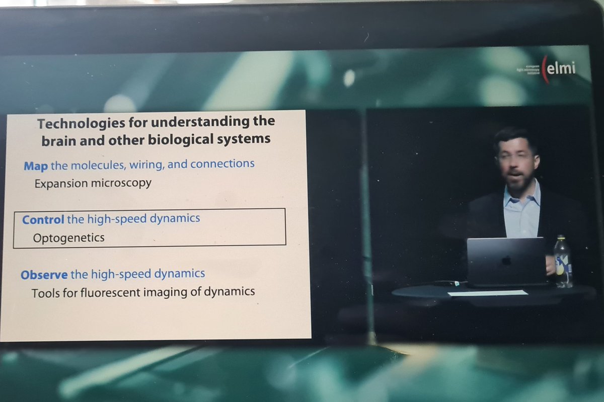 Great start into #ELMI2022 with a fantastic talk by <a href="/eboyden3/">Ed Boyden</a> the father of expansion microscopy. Looking forward to more exciting talks during the next days albeit listening online only.