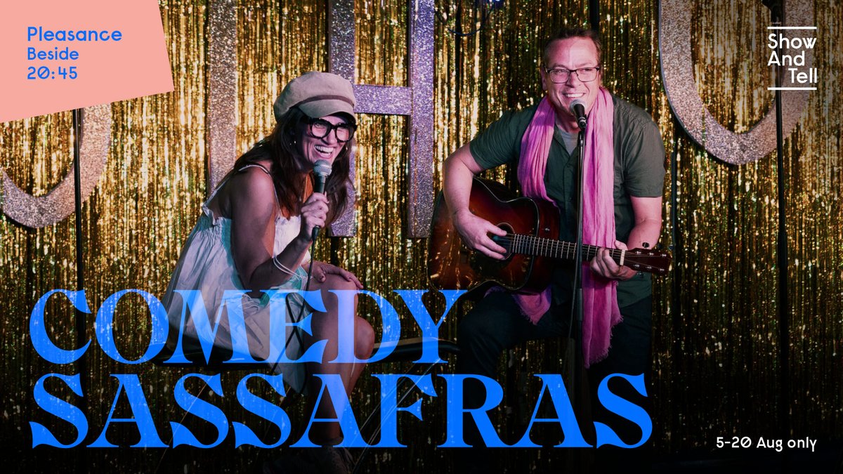 2⃣ Comedy Sassafras Richard & Greta - the risque alter-egos of @ninaconti & @ImShenoahAllen - present a sassy ass show, with special guests nightly, at @ThePleasance pleasance.co.uk/event/comedy-s… #edfringe