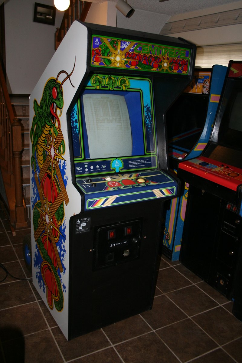 icecreamjonsey's tweet image. Yesterday was #arcade Centipede's birthday. I have owned two. The first fell on me as I tried to take it down the stairs and made my right leg numb for years. I sold it during a move. The other one is a cocktail style game and sits behind me. It has (yet?) to paralyze me. #atari