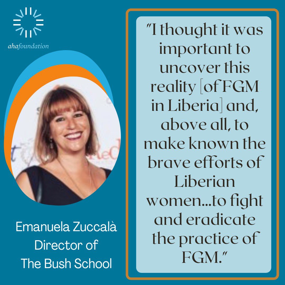 .Zuccalà is a filmmaker whose work centers around women’s rights. Her film The Bush School, which is screening on June 16, takes a harrowing look at the practice of FGM in Liberia, which is primarily conducted by the Sande—secretive women’s initiation societies.