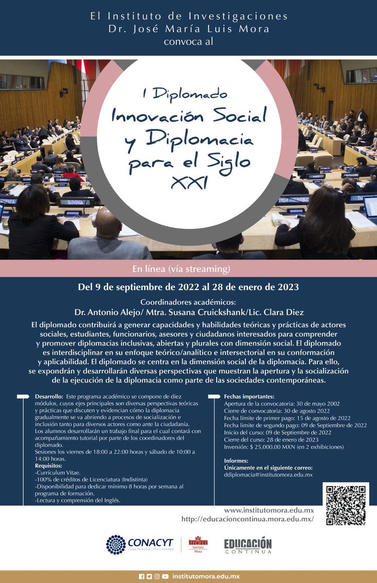 AC_Cedes's tweet photo. Les invitamos a formar parte de este primer diplomado sobre Innovación Social y Diplomacia para el siglo XXI. https://t.co/VWagfmtfVp