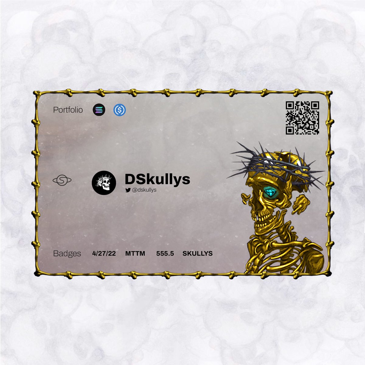dskullys's tweet photo. @dskullys x @solspot_ Giveaway ☠️

Prizes:

☠️ 1 SOL
☠️ 1 SolSpot Card

To enter:

1⃣ Follow @dskullys and @solspot_ 
2⃣ RT+LIKE
3⃣ Tag 3 frens

Winner in 24 HRS ⏰ https://t.co/8jTRy5dVlZ