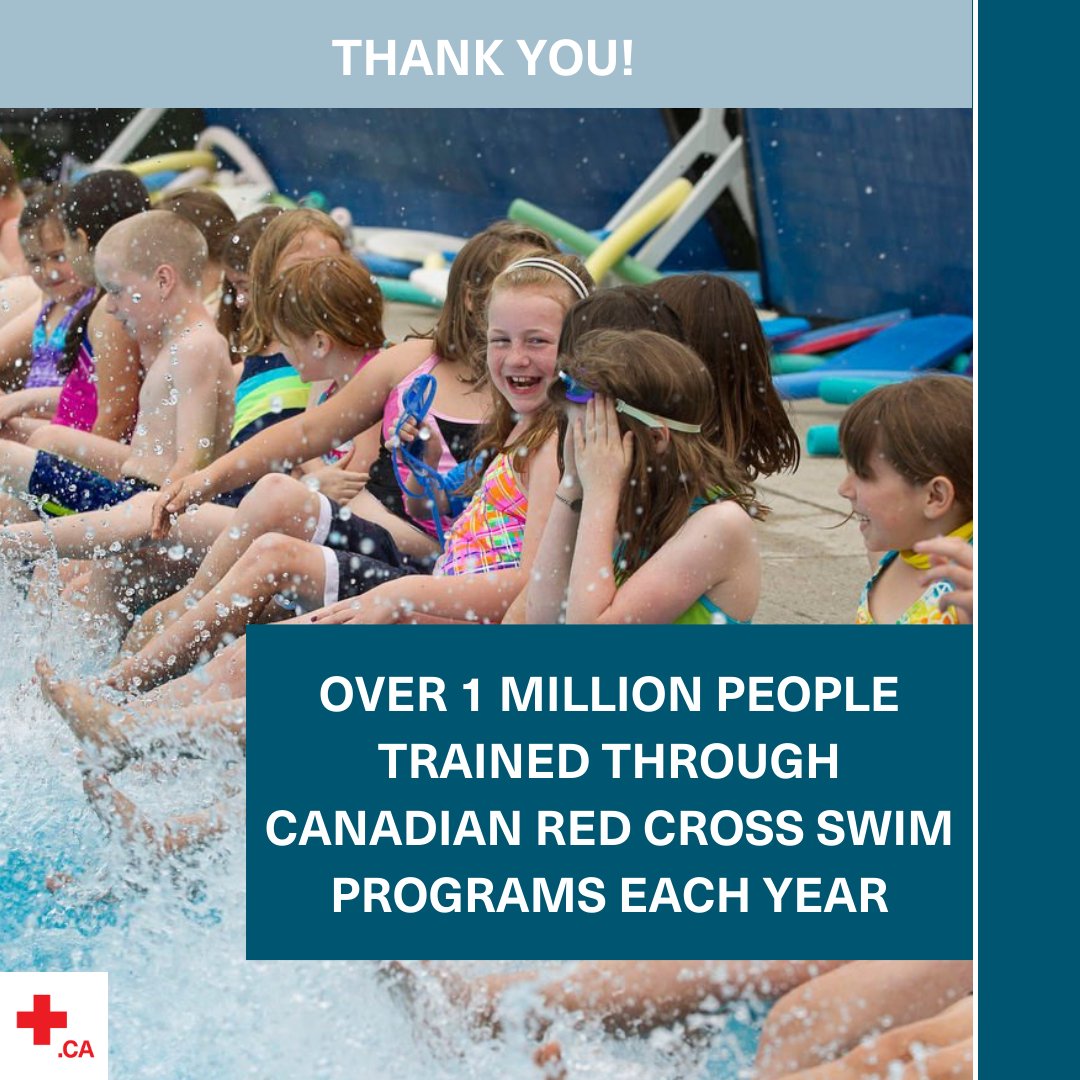 Join us in celebrating the legacy of Canadian Red Cross Swimming &amp; Water Safety programs! Thank you to all those who have participated in Canadian Red Cross Swim and Lifeguard programs over the years and supported water safety education. ❤️ 🌊 #WaterSafetyWeek